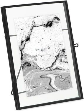 Set of 2 - Matte Black Metal Floating Picture Frames